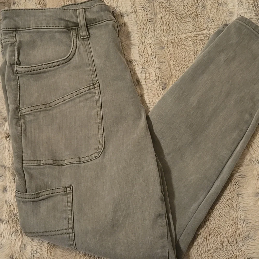 Oat Olive Green Cargo Jeans - Picture 1 of 5
